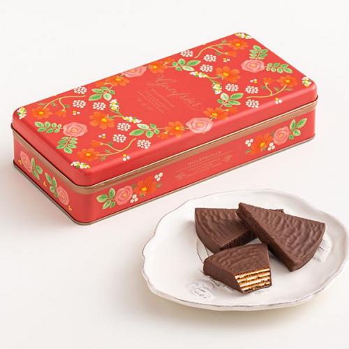 神戶風月堂千層巧克力餅乾鐵盒裝(12入)-VAJP-1112-163