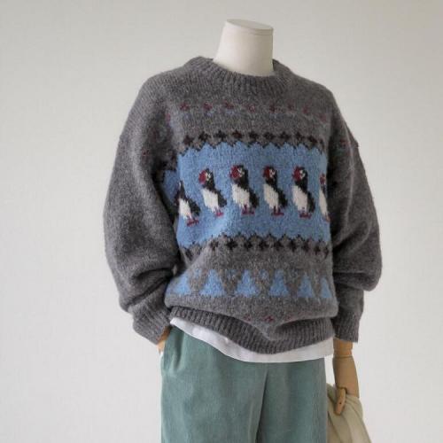 HOT-小企鵝圖騰針織毛衣-KW-0111-133-上衣