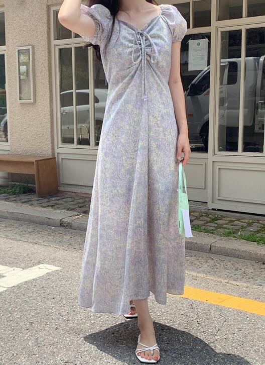 HOT-大理石紋混色連身裙-KW-0821-114-連身裙